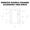 SidekickDouble Channel Rooftop Tent Awning Brackets Accessory Side Specs