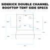 SidekickDouble Channel Rooftop Tent Awning Brackets Rooftop Tent Side Specs